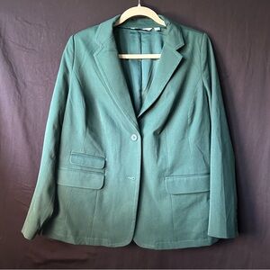 Isaac Mizrahi Dark Green Blazer